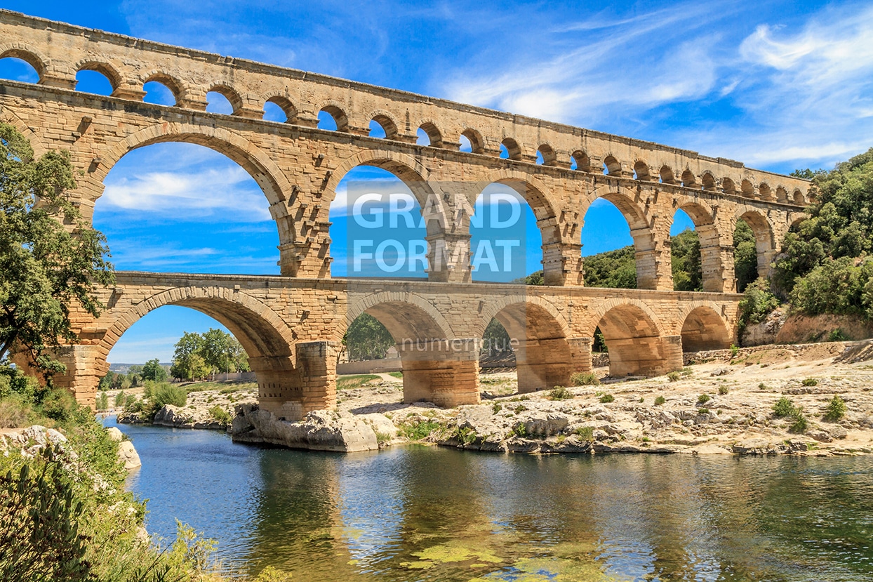 Pont Gard Provence photo impression et toile