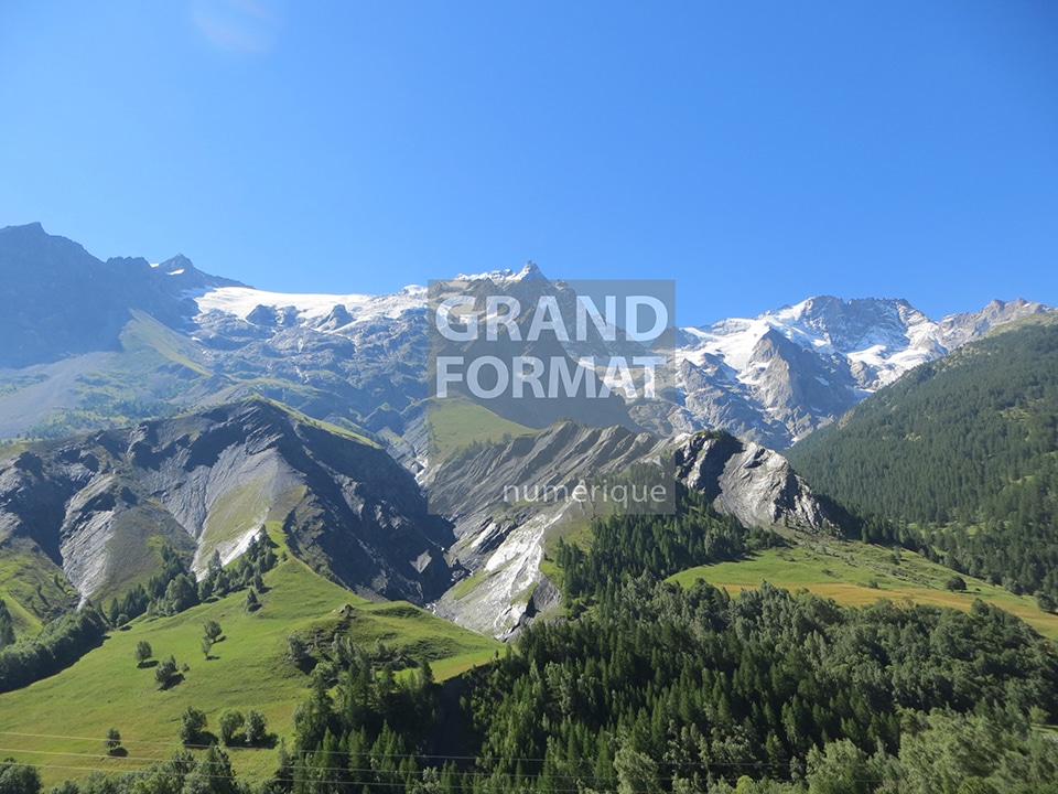 Montagne forêt impression et toile