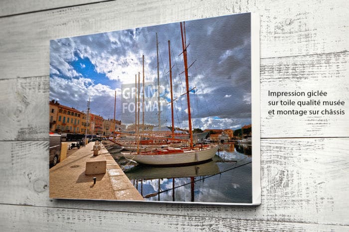 St Tropez port photo impression et toile