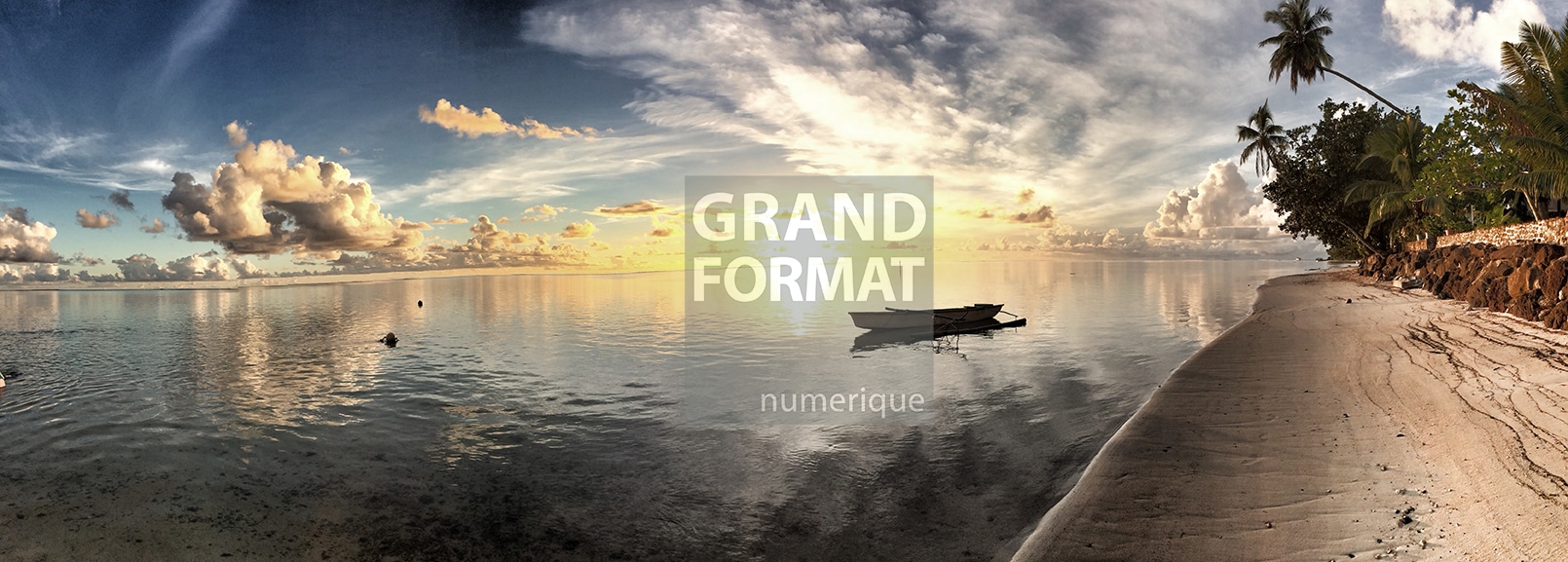 Plage, Tahiti photo impression et toile